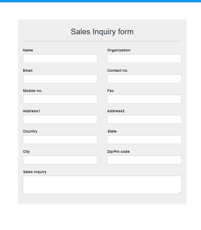 Sales Enquiry