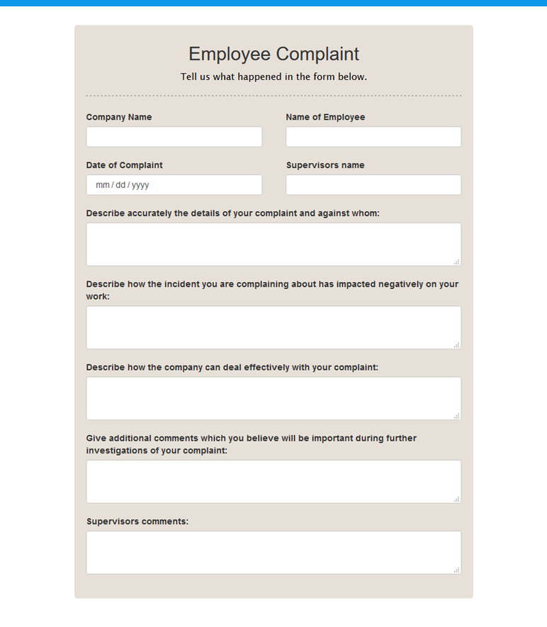 Employee Complaint